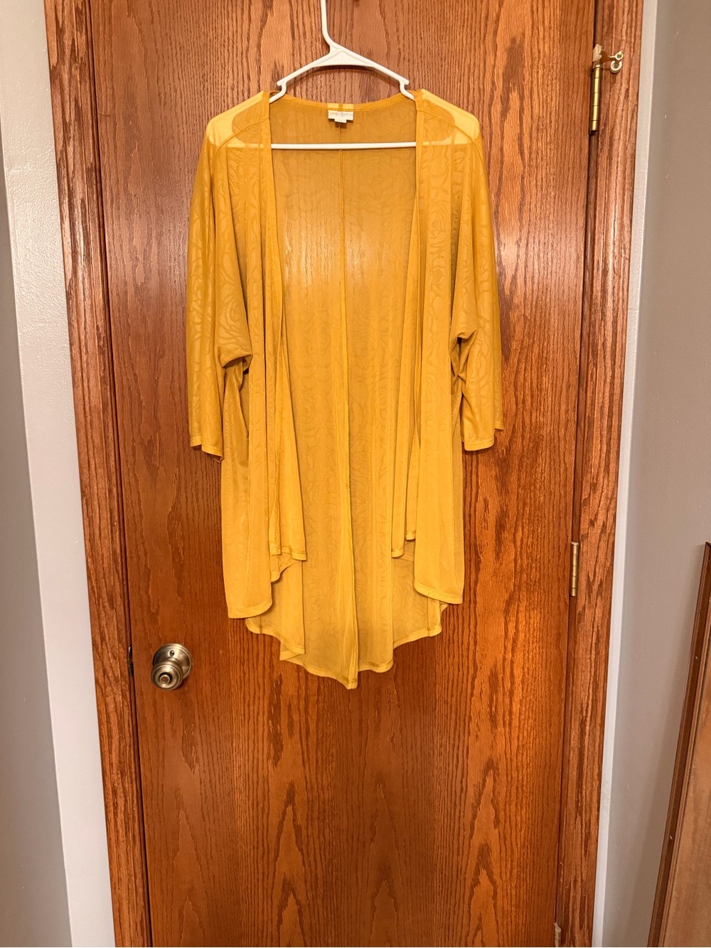 LuLaRoe Mustard Yellow Open-Front Women's Cardigan